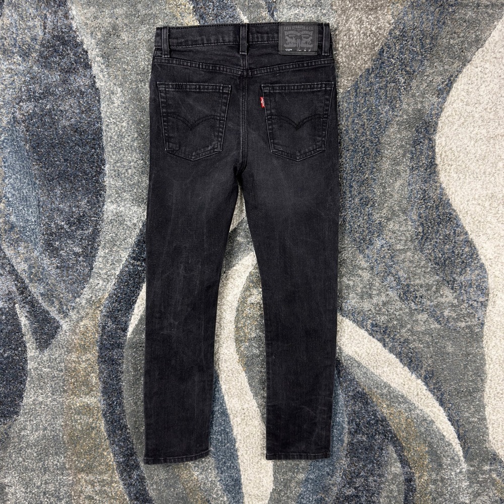 Levi's 510 Skinny Jeans Women 12 Black Excellent Performance Stretch Faded Denim